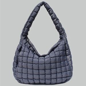 Blue or Beige Quilted Women's Bag
